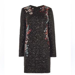 Karen Millen sequin mini floral dress